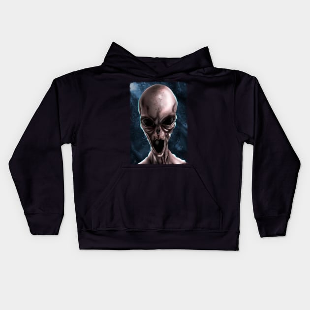 Abduction Kids Hoodie by Hvmbertogarza